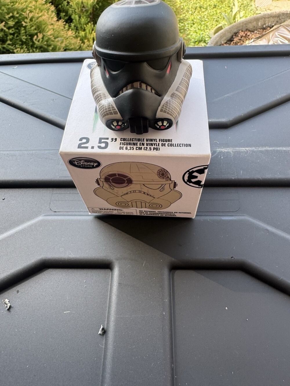 Disney Store Star Wars Shadow Trooper Black Helmet Vinyl Figure 2.5” Box